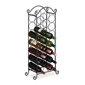 Northix Veliko kovinsko stojalo za vino z zmogljivostjo več steklenic