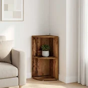 vidaXL Kotna polica 2 ravni 41,5 x 41,5 x 72 cm Inženirski les