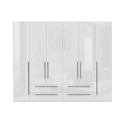 JELA PLAKAR P64/PN - kolekcija Piano - Kristalno bela/Kristalno Bela HG Lak - 272x224x56 cm