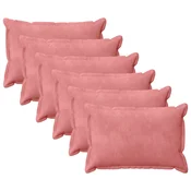Vidaxl Prevleka za blazino 6 kos HOUTEN Roza 50 x 70 cm Žamet