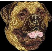 shumee Bulmastif, Bulmastif - našitek v obliki psa, vezeni našitek, edinstvena dekoracija nahrbtnika znamke Art-Dog