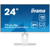IIYAMA Monitor LED XUB2492HSU-W6 WHITE 23.8 IPS 1920 x 1080 @100Hz 16:9 250 cd/m2 1300:1 0.4ms HDMI DP USB 4 x 3.2 Full Ergonomic