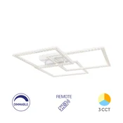 Braytron LED plafonjera BRY-CRYSTAL-B-80W-3U1-DALJINSI-BELA