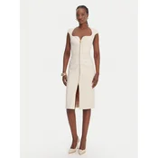 Elisabetta Franchi Cocktail obleka AB-900-61E2-V430 Écru Regular Fit