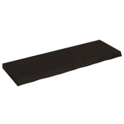 Kupaonska radna ploca tamnosmeda 120x40x(2-6) cm tretirano drvo