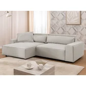 Kotna garnitura Rocklin 113 (Barrel 03) Svetlo rjava, 251x142x69cm