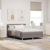 vidaXL vidaXL Vzmetnica z okvirjem z vzmetnico Taupe 140x200 cm Tkanina, (22082471)