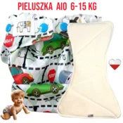 shumee Večnamenski žep za plenice Coolmax CARS z modrimi sponkami NappiMe