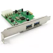 Kontroler Green Connection PCIex USB3.0, 2port, NEC chip