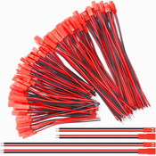 YUNIQUE GREEN-CLEAN Komplet 60 JST 22 AWG priključkov, 2-polni moški in ženski, dolžina 10 cm 15 cm - idealen za LED, svetilke za trakove, RC baterije in igrače