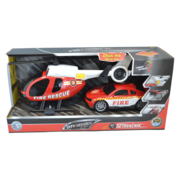 CITY SERVICE CAR - 1:14 Hasiči set vrtuľník + auto