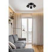 master LED Svetilka 3xE27 za LED IP20 ELZA okrogla črna
