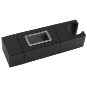 Nosilec za prho 30x15 mm, ABS/črna mat - Črna mat barva - Sapho - 24 - ABS - 14