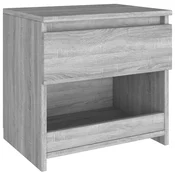 Vidaxl Nočna omarica siva sonoma 40x30x39 cm konstruiran les