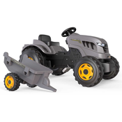 Traktor na šľapanie a príves Stronger XXL Tractor+Trailer Smoby s polohovateľným sedadlom a zvukom na volante 161 cm SM710202
