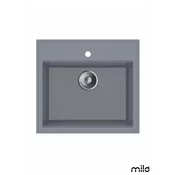Milo Granitna sudopera Retto, o90, 56x51cm, Diamond grey