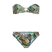 LSCN by LASCANA Bikini rjava / zelena / sivka / bela