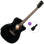 Cort L60CE Basic SET Black Gloss Elektroakustična jumbo