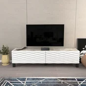 Hanah Home TV komoda Lerze, 149.2x35x38 cm, Belo-krem