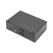 2-Port KVM Preklopnik, 4K 60Hz, 2xDisplayPort V, 1xDisplayPort I, 2xUSB, 2xAudio V&I