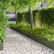 vidaXL Robovi trave 10 pcs 100 x 30 cm Jeklo Olivno zelena