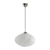 Bela/v srebrni barvi zatemnitvena viseča svetilka iz opalnega stekla o 50 cm Meringue – Jotex