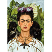 KS Games - Puzzle Frida Kahlo: Avtoportret z ogrlico iz trnja in kolibrijem - 1 000 kosov
