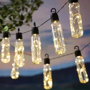 Vrtna solarna girlanda 2+1,8m 10LED topla bela 63842