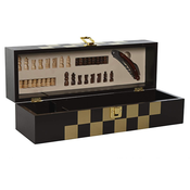 Vinski set chess dark brown 36x11x12