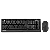 Brezžični komplet tipkovnice in miške A4Tech FG1012 - CZ/SK, črn (PC)