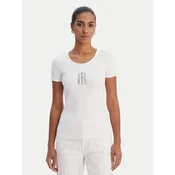 Fracomina Majica FP26ST3001J42701 Bela Slim Fit