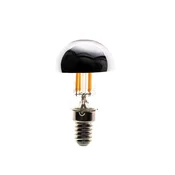LED žarnica z nitko 4W G45 E14 2700K ZGORAJ SREBRNA