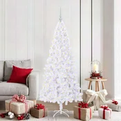 Vidaxl Umestno božično drevo med 300 LED Bela 180 cm PVC in jeklo