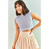 Bianco Lucci Womens Patterned Knitwear Blouse