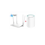CUDY Cudy SET WR1300 AC1200 Dual Band 2.4+5Ghz MESH Ruter + M1300 1-pack AC1200 Dual Band MESH
