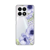 Silikonska maska za Honor X8a Blue Roses Print Skin providna