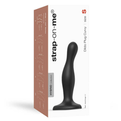 Strap-on-me Curvy S - valovit dildo z nogami (črn)