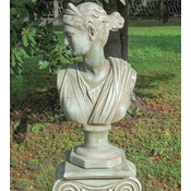Casa Padrino Art Nouveau Garden Deco Bust Lady Antique Green H. 45 cm