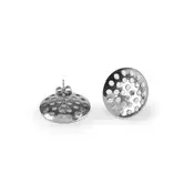 Obesek za uhan s sitom O16; 18; 20 mm iz nerjavečega jekla - (20 mm) platina (2 kosa)