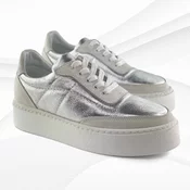 Mona Shoes Ženske patike, Kožne, Srebrne boje