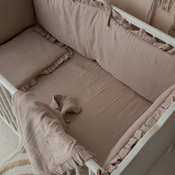 Muslin ogradica za krevetac sa posteljinom i prekrivacem bež ( TNC_N63EWX_0905087 )