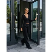 Sinsay - Sportska bluza sa preklopnim dekolteom Active - crno