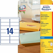 Transparentne etikete za DL ovojnice 99,1 x 38,1 mm