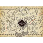 Harry Potter - pergamentni plakat Marauderjev zemljevid