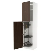 METOD Visoki element-ostava, bela/Sinarp smeda, 60x60x240 cm