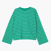 Cropp - Prugasta majica - zelena