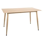 Jedilna miza TALVEN s keramično ploščo iz travertina 130x70 cm, travertin/kašmir