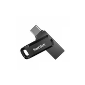 SanDisk Ultra Dual Drive Go 256 GB USB ključek, USB-A / USB-C, 3.2 Gen 1, črn