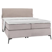 Hom`in POSTELJA BOXSPRING 120 cm x 200 cm , tekstil svetlo siva, bež