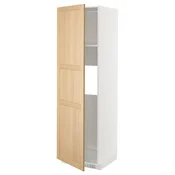 METOD Visoka omara za hlad ali zamrz+1 vr, bela/Forsbacka hrast, 60x60x200 cm